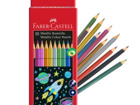 Набор карандашей цветных Faber-castell "Metallic" 10 шт в картоне