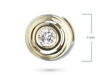 Подвеска из желтого золота с бриллиантом э0301пд04175900