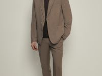 Брюки прямого кроя с добавлением льна