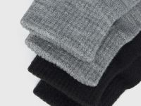 Перчатки для девочек, 2 пары, Черный