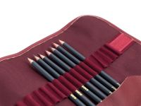 Набор чернографитных карандашей Малевичъ "Graf'Art" 8 шт в пенале-скрутке, бордо