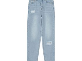 Брюки текстильные джинсовые для девочек