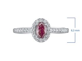 Кольцо из белого золота э0912кц05220008_pink