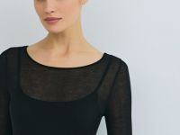 Вязаное платье с вырезом лодочкой, Черный