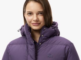 Женская парка Lacoste с капюшоном