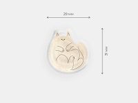 Стикер объемный с глиттером "Кот"