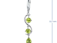 Серьги из серебра с хризолитами э0611сг01260373