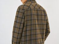 Рубашка в клетку с эффектом стирки, Желтый