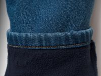 Полукомбинезон текстильный джинсовый утепленный флисом для мальчиков