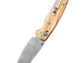 Складной нож Bestechman Cicada's Wing, сталь Damascus, рукоять Olive Wood