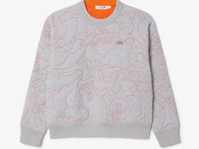 Женская двусторонняя толстовка Lacoste с вышивкой