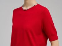 Легкий джемпер прямого кроя с коротким рукавом