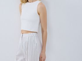 Укороченный топ, Белый