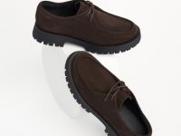 Лоферы из натуральной замши, Коричневый