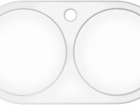 Защитное стекло Krutoff для объективов камеры Apple iPhone 17 с белым ободком