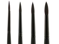 Кисть синтетика №3 круглая Альбатрос "Имитации белки" короткая ручка