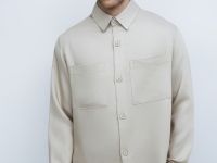 Куртка-рубашка из лиоцелла, Бежевый