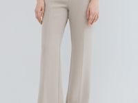 Расклёшенные брюки с ремнём, Бежевый