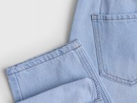 Прямые джинсы с высокой посадкой для девочек, Голубой