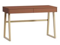 Письменный стол Берлин-2 121x56 Терракотовый/Натуральный