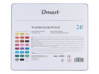 Набор карандашей акварельных Dmast 24 цв в металлическом пенале