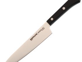 Подарочный набор из 3-х кухонных ножей Samura Harakiri (универсальный, для замороженных продуктов, шеф), сталь Aus 8, рукоять ABS-пластик