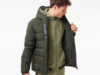 Мужская куртка-бомбер Lacoste на молнии из хлопка