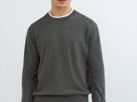 Джемпер с имитацией футболки, Серый