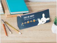 Пенал мягкий MESHU "Happy rabbit" 210*82*40 мм, канвас