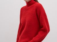 Джемпер силуэта трапеция с шерстью