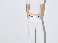 Футболка хенли из хлопка, Белый