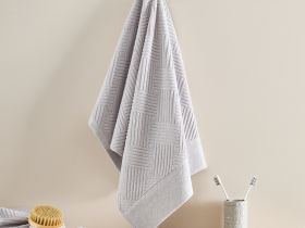 Полотенце махровое Zigzag, серое