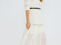 Юбка из шифона, Бежевый