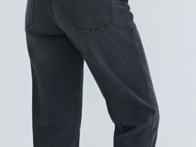 Джинсы Mom с высокой посадкой, Серый