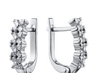 Серьги из белого золота с бриллиантами э4001сг08169500