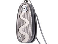 Складной нож-подвеска Sanrenmu 6178, сталь Дамаск, рукоять титан