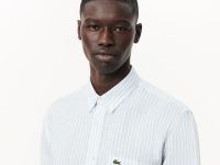 Мужская льняная рубашка Lacoste в полоску