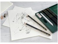 Набор карандашей чернографитовых матовых Faber-Castell "Pitt Graphite Matt" 8 шт, заточ, ластик, мет