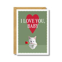 Открытка "l love you, baby"