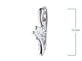 Серьги из белого золота с бриллиантами э0901сг11200201