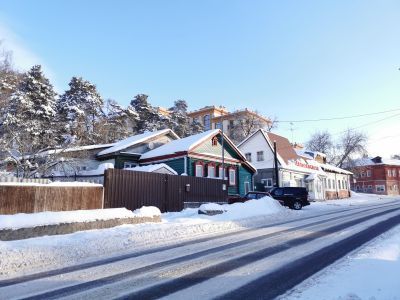 Фрагмент исторической застройки Саввинской улицы Звенигорода, XIX - начало XX вв.