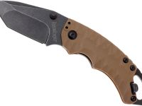 Нож складной Shuffle II - KERSHAW 8750TTANBW, сталь 8Cr13MoV c покрытием BlackWash™, рукоять термопластик GFN коричневого цвета