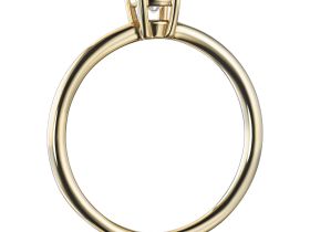 Классическое кольцо из желтого золота с бриллиантом э0301кц08210868