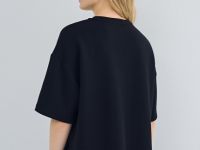 Футболка оверсайз с разрезами, Черный