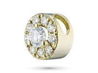 Классическая подвеска из желтого золота с бриллиантами э0301пд04182500