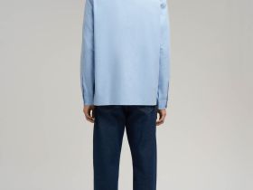 Рубашка прямого кроя из хлопка