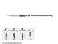 Кисть синтетика №10 круглая Escoda "Perla 1438" White Toray ручка съемная металлическая