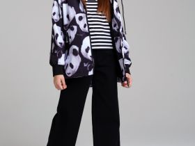 Куртка текстильная с полиуретановым покрытием для девочек (ветровка)