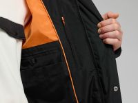 Пуховое пальто с накладными карманами