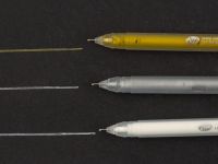 Набор ручек гелевых "Сонет" 0,5 мм, 3 штуки (белая, серебро, золото)